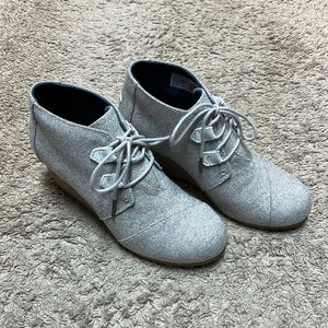 Toms Kala Wedge Lace up Bootie